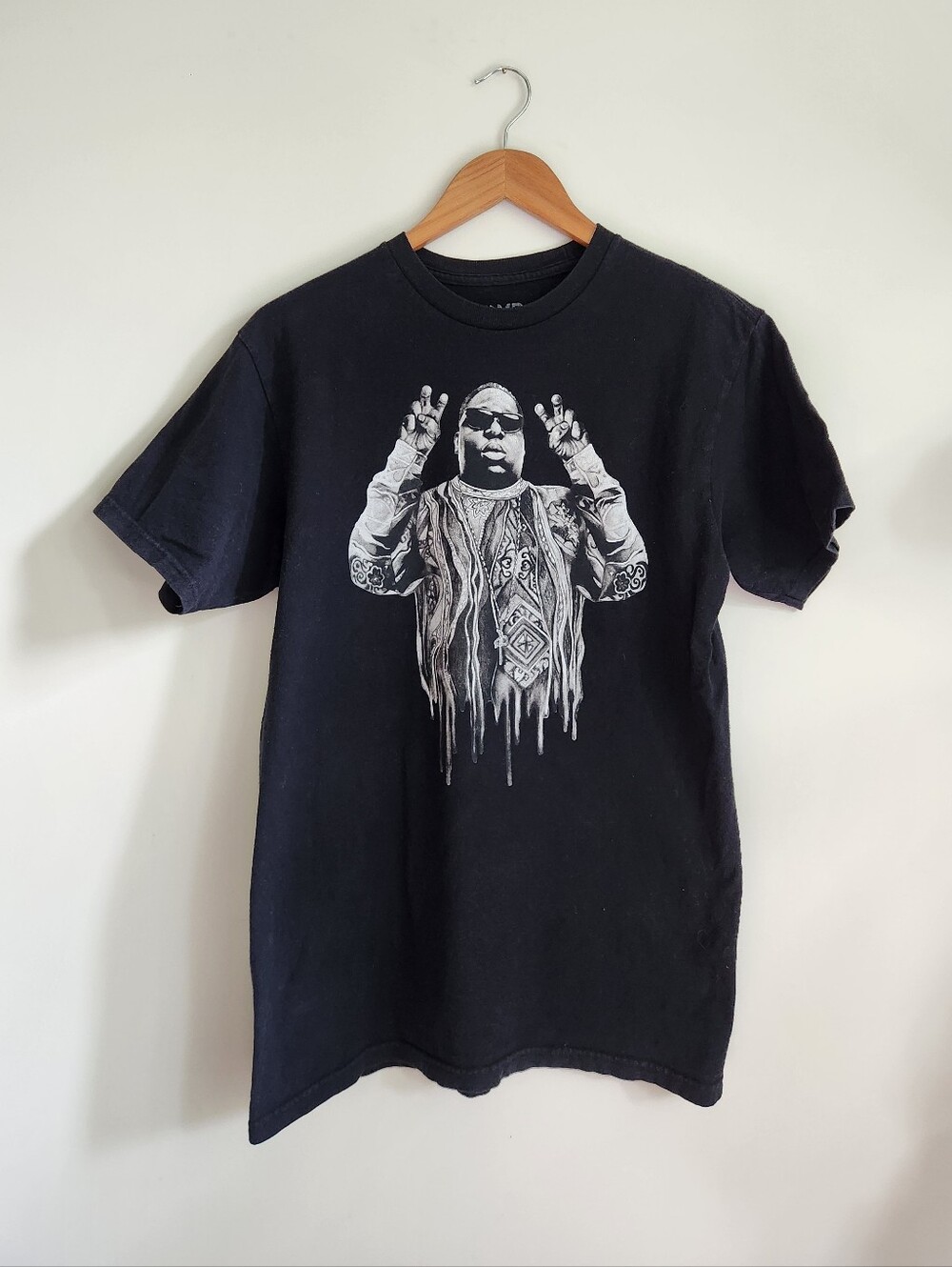 Black Graphic RDS Crew Neck Tee with Biggie Print
